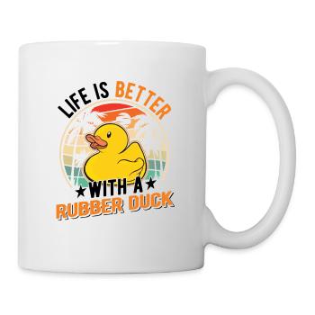 La vie est meilleure avec un Rubber Duck Gummiente - Mug blanc - blanc - Droite