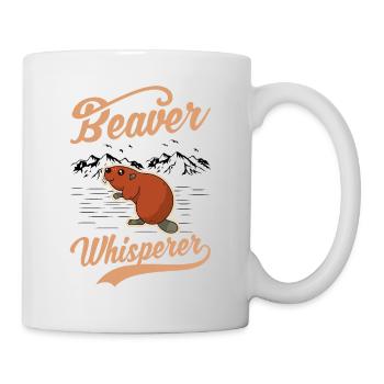 Castor Chuchoteur Biberflüsterer - Mug blanc - blanc - Droite