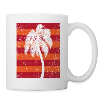 Palmen - Tasse - Weiß - Rechts