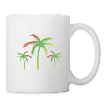 Palmen - Tasse - Weiß - Rechts