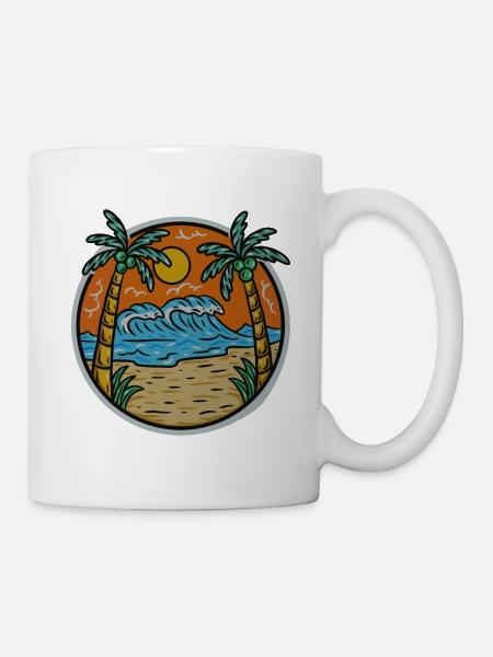 Palmiers - Mug blanc - blanc