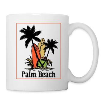 Palmen - Tasse - Weiß - Rechts