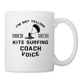 Ich Schreie Nicht - Kite Surfing Coach - Tasse - Weiß - Rechts