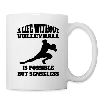 Volleyball Volleyballer Geschenk Beachvolleyball - Tasse - Weiß - Rechts
