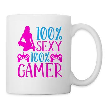 Sexy Gamer Gamepad Video Games Gaming Video Gamers - Mug - white - Right
