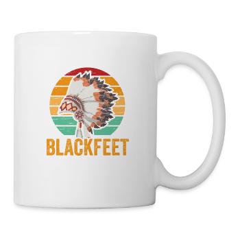Tribu amérindienne des Pieds-Noirs L’Américain - Mug blanc - blanc - Droite