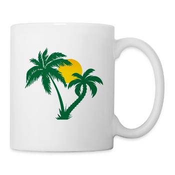 Palmen - Tasse - Weiß - Rechts