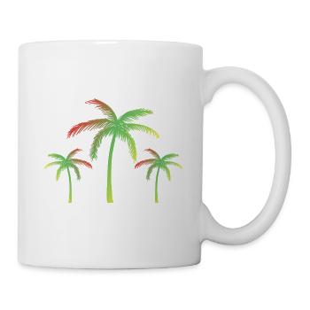 Palmen - Tasse - Weiß - Rechts