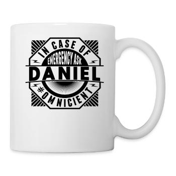 En cas d’urgence, demandez à Daniel - Mug blanc - blanc - Droite