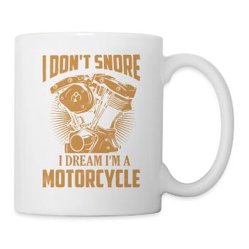 Je ne ronfle pas Je rêve je suis un motard moto Moto - Mug blanc - blanc - Droite