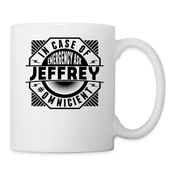 Demandez à Jeffrey en cas d’urgence - Mug blanc - blanc - Droite