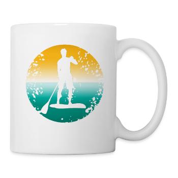 Retro Vintage Oarsman Rowing T-Shirt Present Gift - Mug - white - Right
