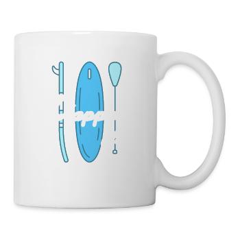 My Happy Place Rowing Designs T-Shirt Present Gift - Mug - white - Right