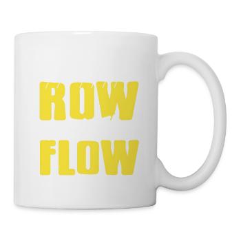 Row With The Flow Funny Rowing T-Shirt Present - Mug - white - Right