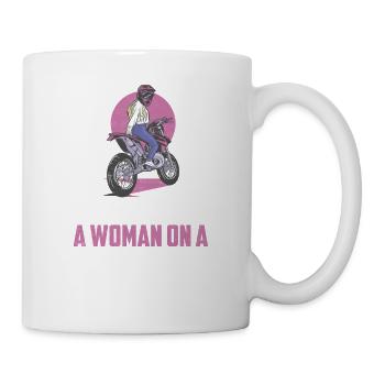 Never Underestimate A Woman On A Motorcycle Biker - Mug - white - Right
