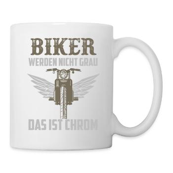 Biker werden nicht grau Das ist Chrom Motorrad Op - Tasse - Weiß - Rechts