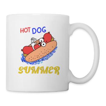 Hotdog Sommerurlaub lustig - Tasse - Weiß - Rechts