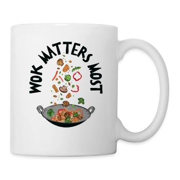 Wok Cuisine asiatique Cuisiner des plats - Mug blanc - blanc - Droite