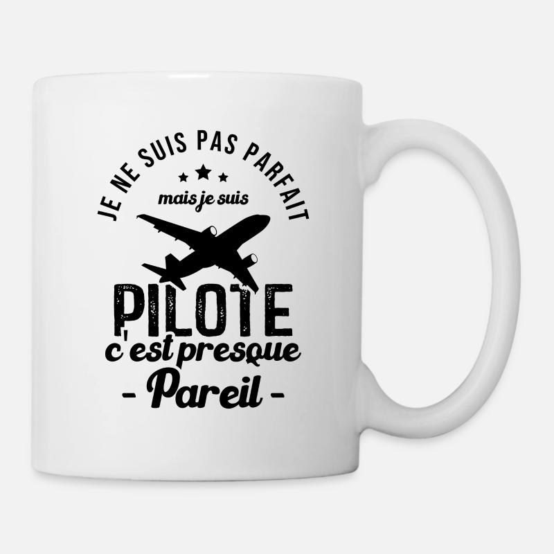Je ne suis pas parfait mais je suis pilote - Mug blanc - blanc