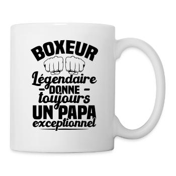 Boxeur Légendaire Donne Toujours Papa Exceptionnel - Mug blanc - blanc - Droite