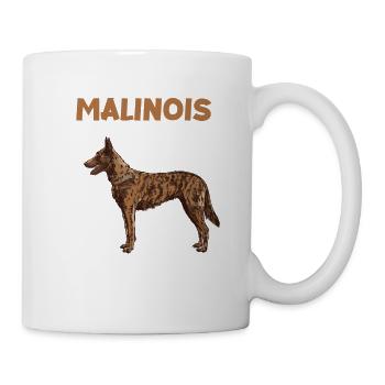 Malinois Anatomy Funny Dog Owner Walk - Mug - white - Right