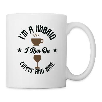 Kaffee Wein Hybrid Alkohol Kaffeesüchtig - Tasse - Weiß - Rechts