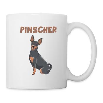 Pinscher Anatomie Drôle Chien Propriétaire Promenade - Mug blanc - blanc - Droite