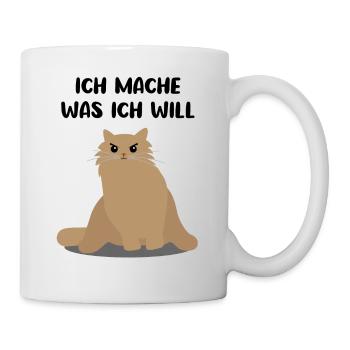 Katze Freches Kätzchen Lustiger Spruch Geschenk - Tasse - Weiß - Rechts