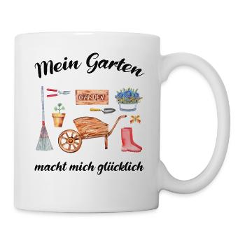 Garten Spruch Gärtner Hobbygärtner Geschenkidee - Tasse - Weiß - Rechts