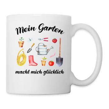 Garten Spruch Gärtner Hobbygärtner Geschenkidee - Tasse - Weiß - Rechts