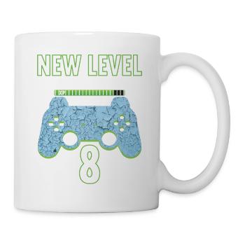 8 Years old 8 birthday outfit Gamer Gaming - Mug - white - Right