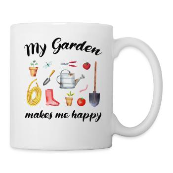 Garten Spruch Gärtner Hobbygärtner Geschenkidee - Tasse - Weiß - Rechts
