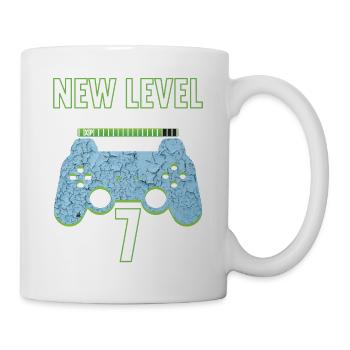 7 Years old 7 birthday outfit Gamer Gaming - Mug - white - Right