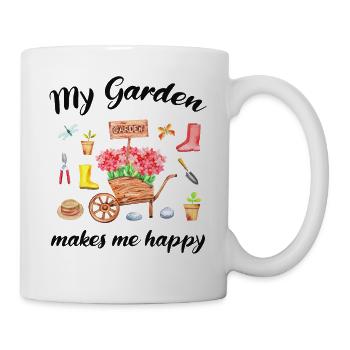Garten Spruch Gärtner Hobbygärtner Geschenkidee - Tasse - Weiß - Rechts