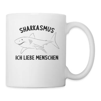 Sharkasmus Hai Haie Tauchen Tauch Für Taucher - Tasse - Weiß - Rechts
