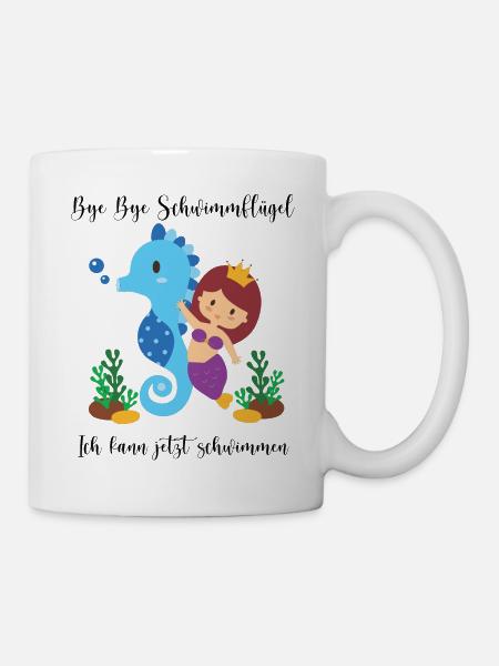 Bye Bye Schwimmflügel - Ich kann jetzt schwimmen - Tasse - Weiß