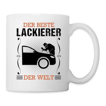 Fahrzeuglackierer Beruf Lackierer Geschenk - Tasse - Weiß - Rechts