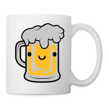 Visage de bière sucrée - Mug blanc - blanc - Droite