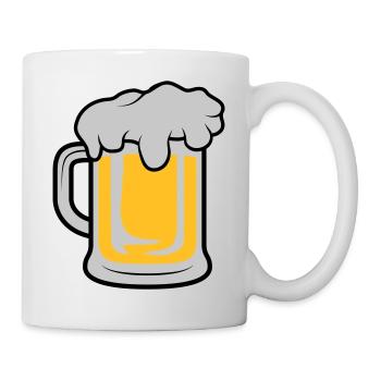Maßkrug Bier - Tasse - Weiß - Rechts