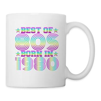 Best Of The 80s Born In 1980 Vintage - Mug - white - Right
