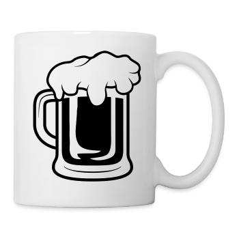 Maßkrug Bier - Tasse - Weiß - Rechts