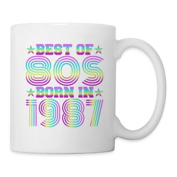 Best of the 80s Born in 1987 Vintage - Mug - white - Right
