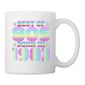 Le meilleur des années 80 né en 1983 Anniversaire vintage - Mug blanc - blanc - Droite