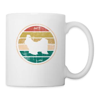 Shih Tzu dog lover Retro vintage Gift idea - Mug - white - Right