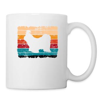 Shih Tzu dog lover Retro vintage Gift idea - Mug - white - Right