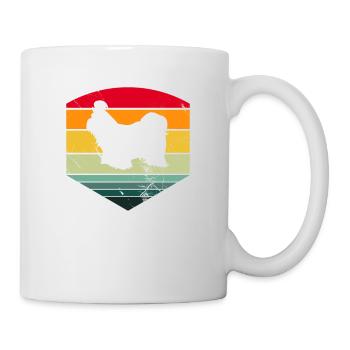 Shih Tzu dog lover Retro vintage Gift idea - Mug - white - Right