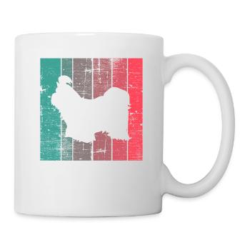 Shih Tzu dog lover Retro vintage Gift idea - Mug - white - Right