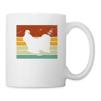 Shih Tzu dog lover Retro vintage Gift idea - Mug - white - Right