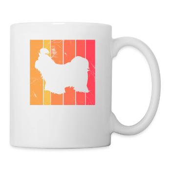 Shih Tzu dog lover Retro vintage Gift idea - Mug - white - Right