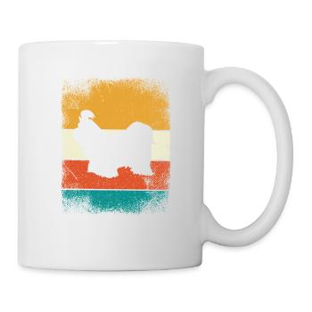 Shih Tzu dog lover Retro vintage Gift idea - Mug - white - Right